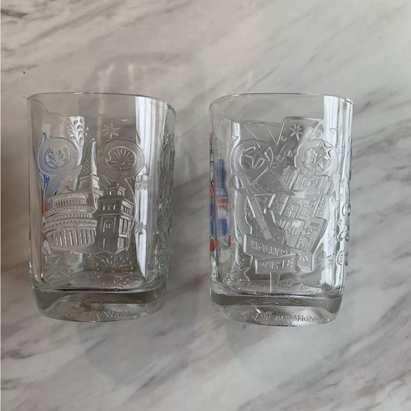 2000 McDonalds Disney World Celebration Mickey Mouse Drinking Glasses Set of 3 - Picture 2 of 6